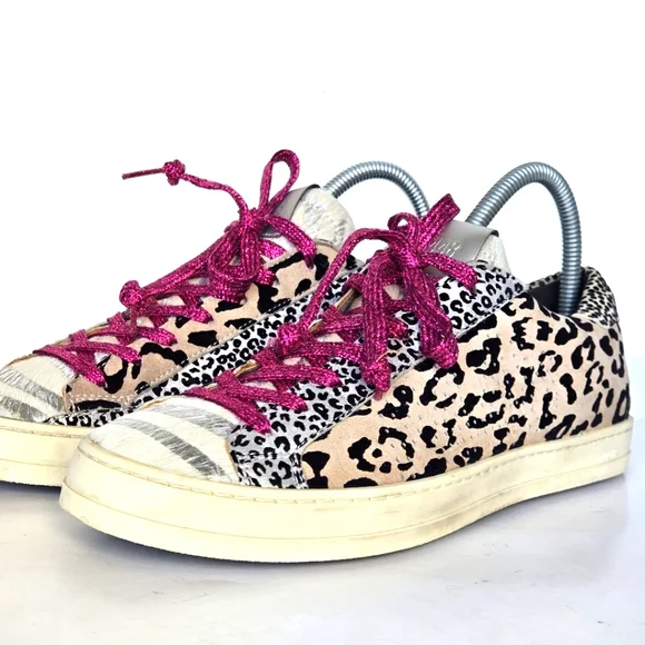 p448 zebra print sneaker with pink laces size 39 - Picture 3 of 8